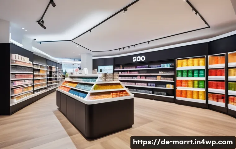 소비자 인식 변화와 뉴로마케팅의 역할 - A modern retail store interior designed with neuromarketing principles: warm, inviting lighting high...